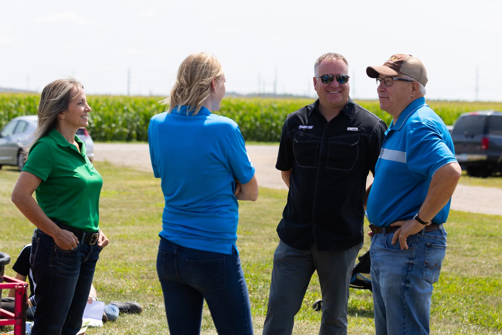 Group of people talking with each other