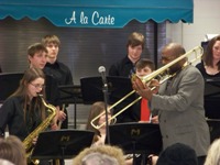 Previous guest jazz artist, Dennis Wilson performing with the SMSU Jazz Ensemble in Montevideo, Minnesota