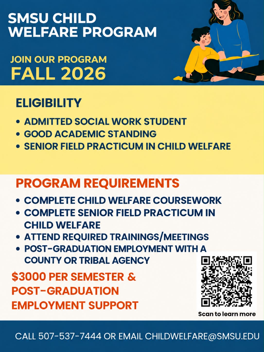 flier with child welfare program information