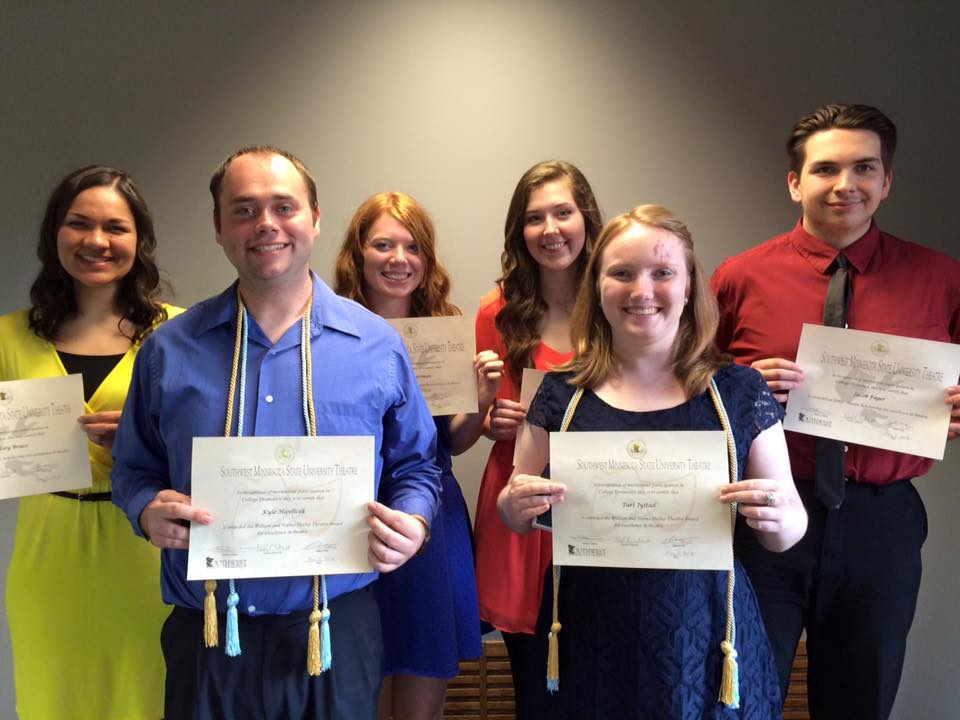 2015-2016 theatre scholarship recipients