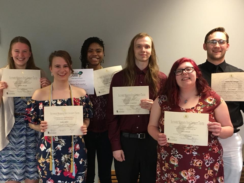 2017-2018 theatre scholarship recipients