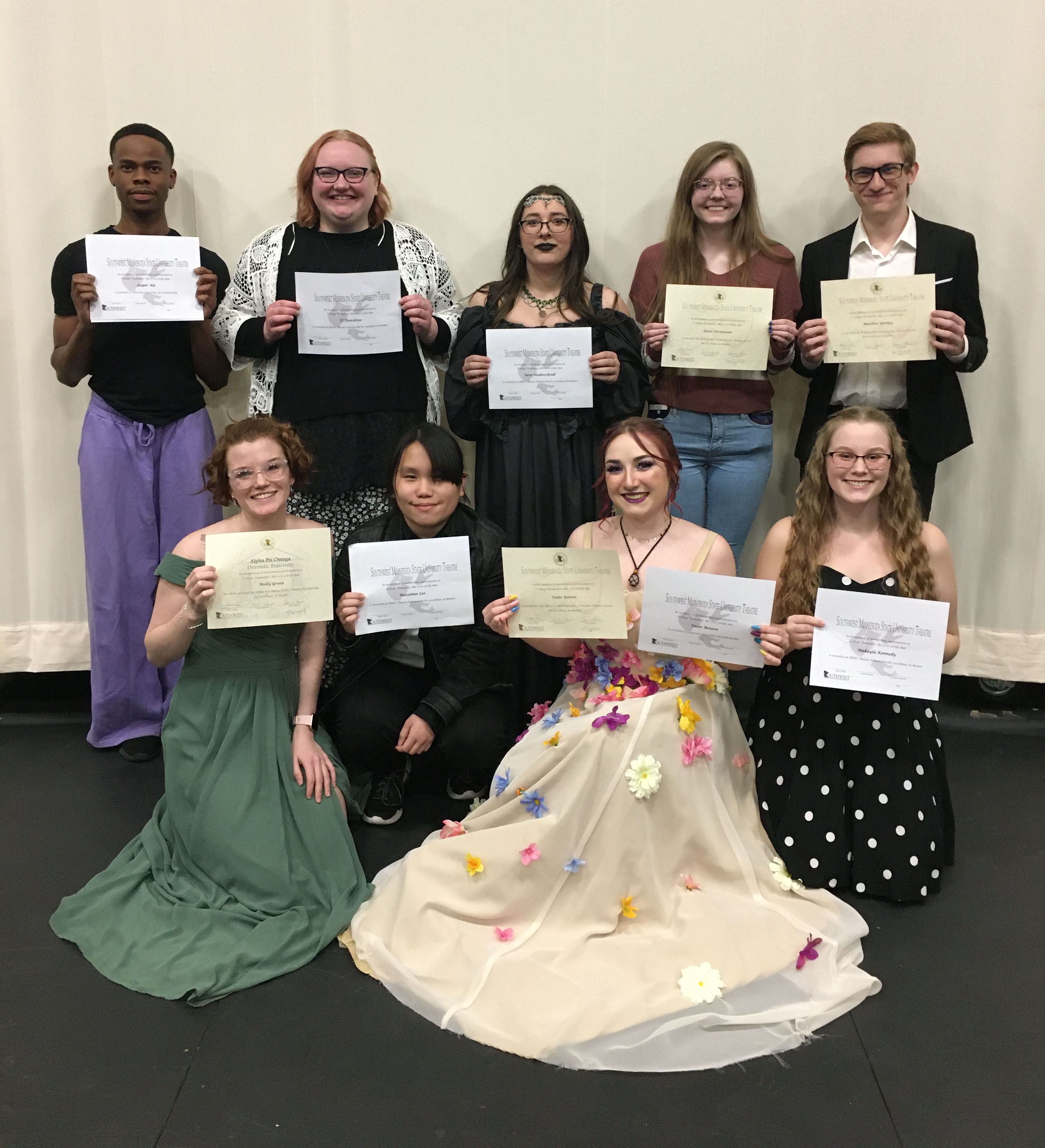 2021-2022 theatre scholarship recipients