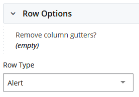 insert alert row type