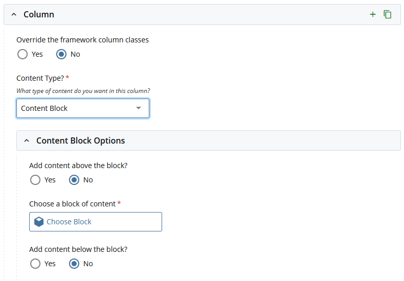 insert content block component