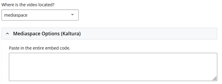 paste mediaspace embed code