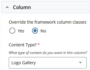select logo gallery component