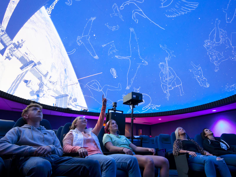 Photo of a planetarium show
