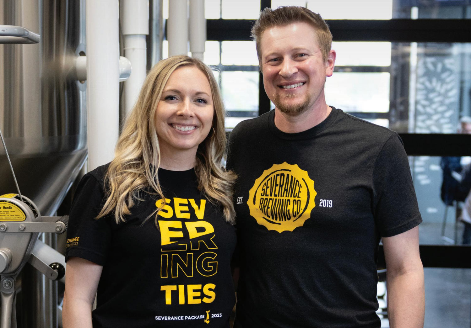 Melissa and Scott Heckel at Severance Brewing