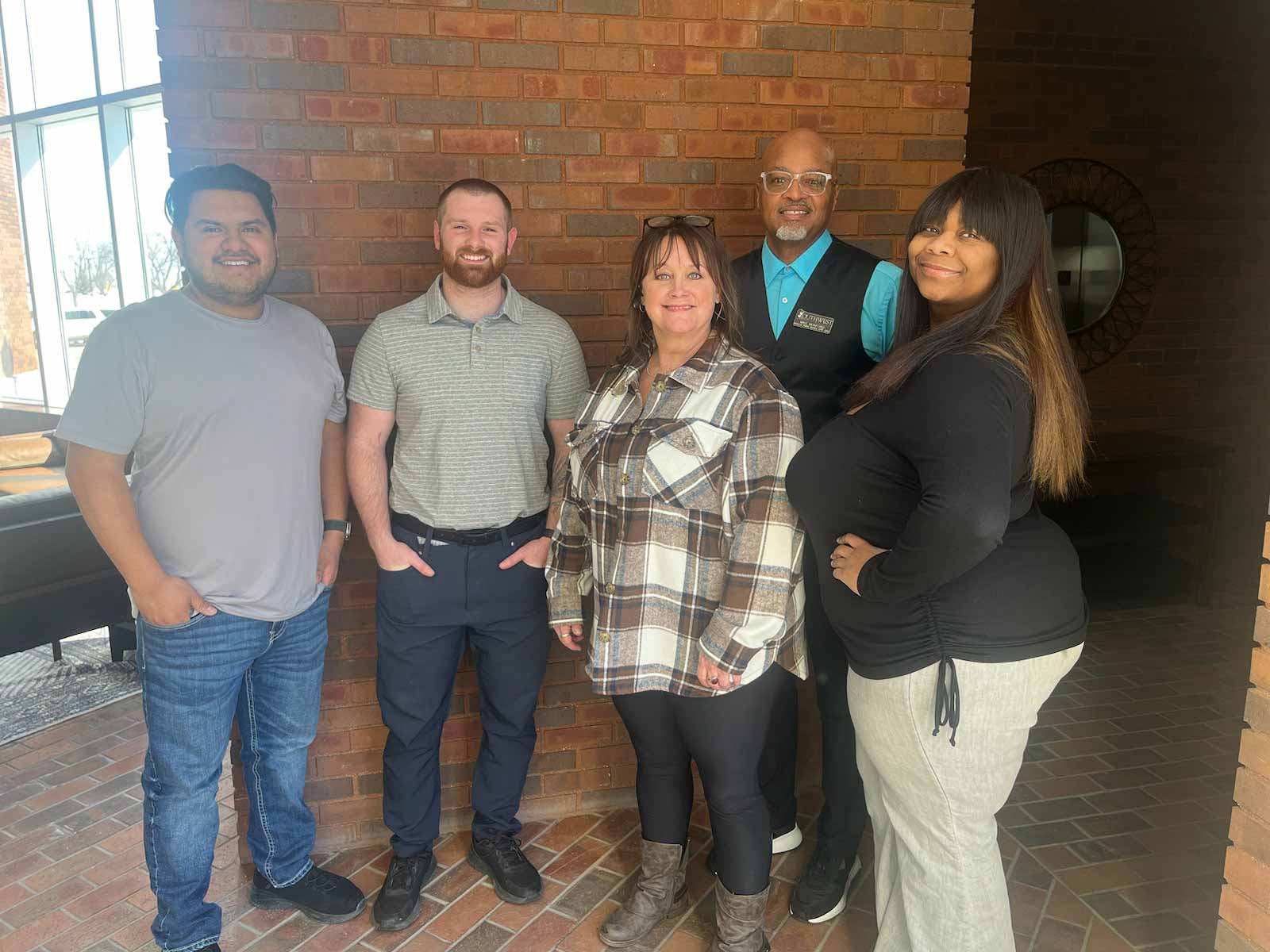 Submitted photo (l-r): Jory Dove, Western Mental Health Center; Davis Moseng, New Horizons Crisis Center; Julie Kosen, WoMen’s Rural Advocacy Program; Mike Munford, University Public Safety; and Joyce Tofte, University Public Safety and New Horizons Crisis Center